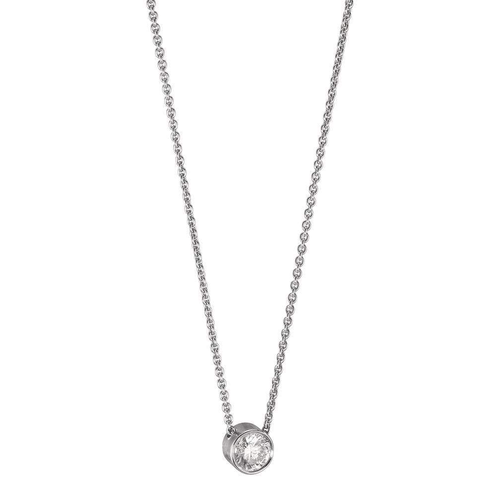 Collana Oro bianco 750/18 carati Diamante 0.10 ct, w-si 40-42 cm