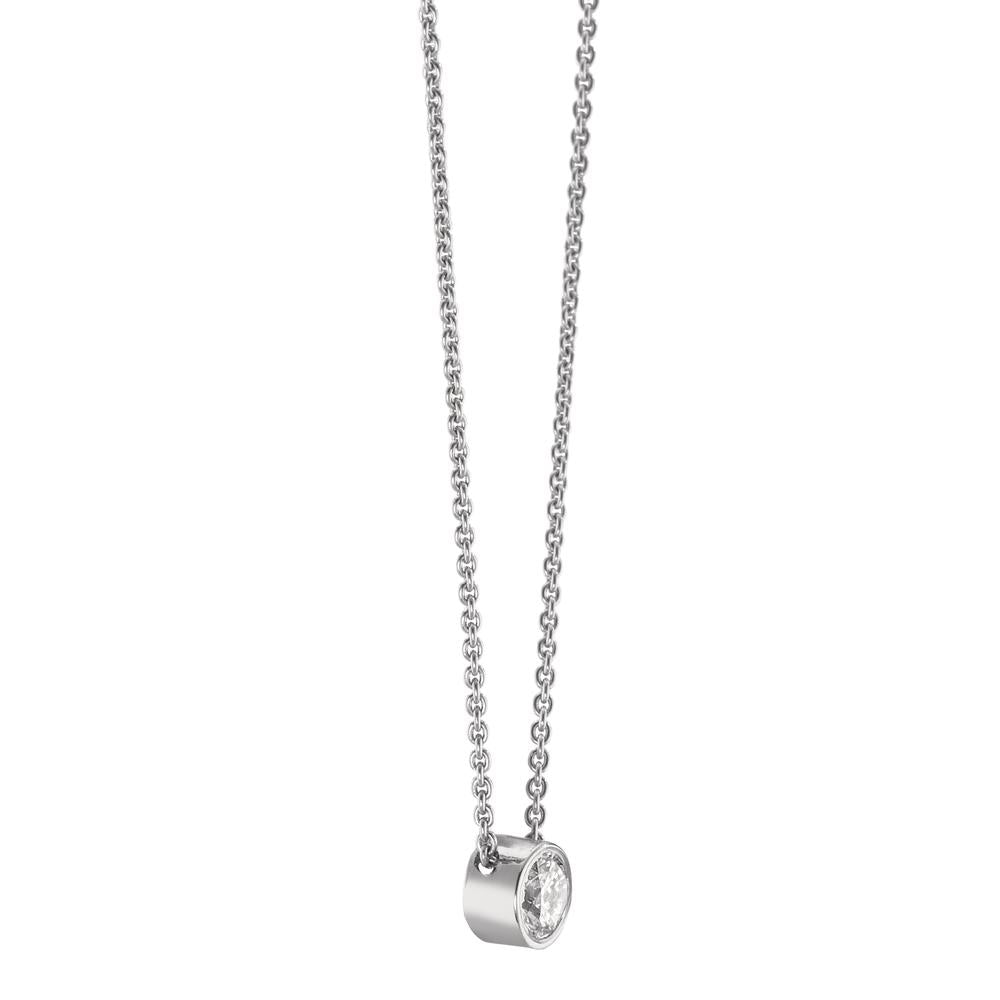 Collana Oro bianco 750/18 carati Diamante 0.10 ct, w-si 40-42 cm