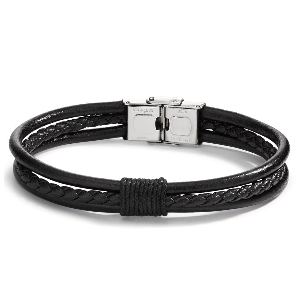 Bracciale Pelle, Acciaio inossidabile, Tessile 21.5 cm