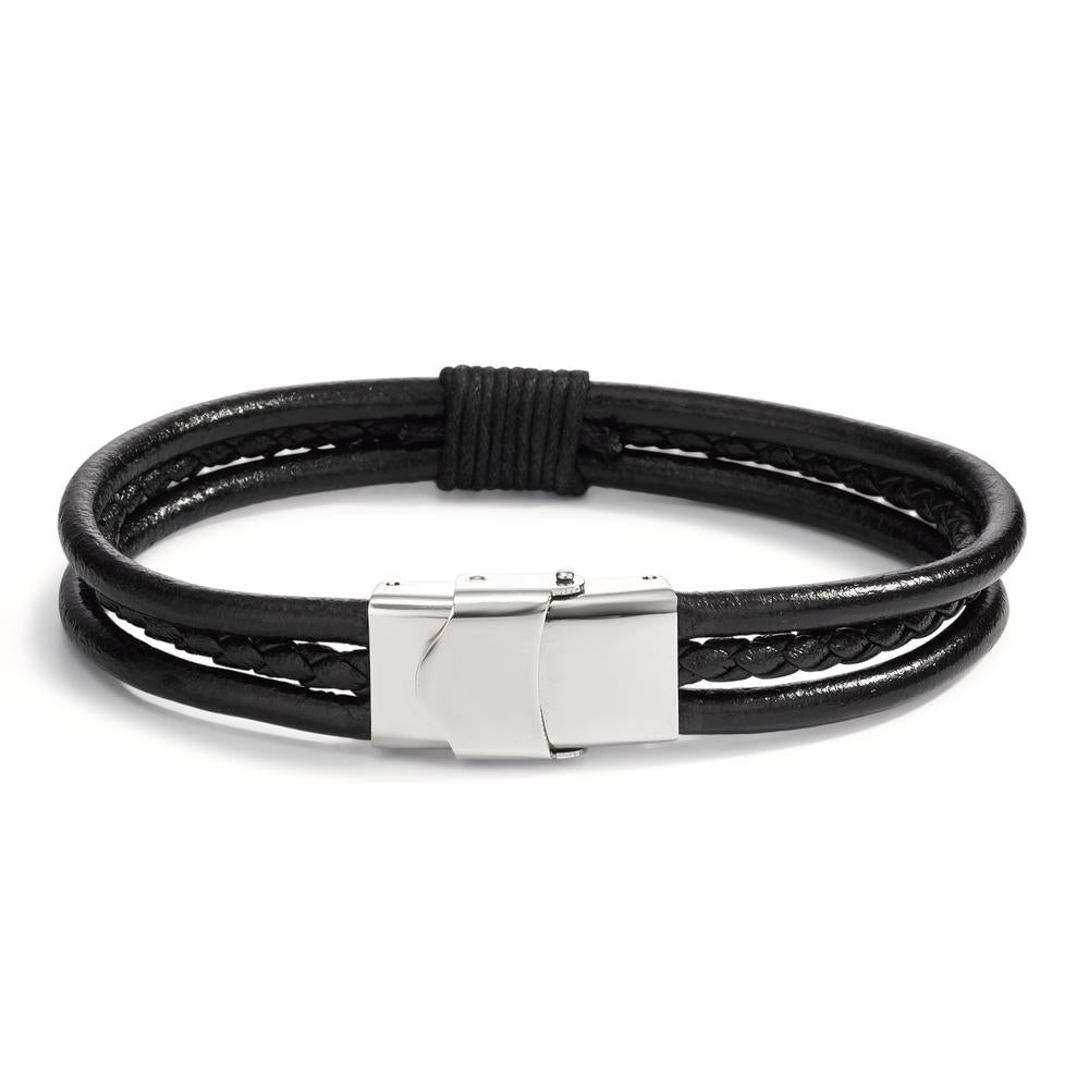 Bracelet Cuir, Acier inoxydable, Tissu 21.5 cm