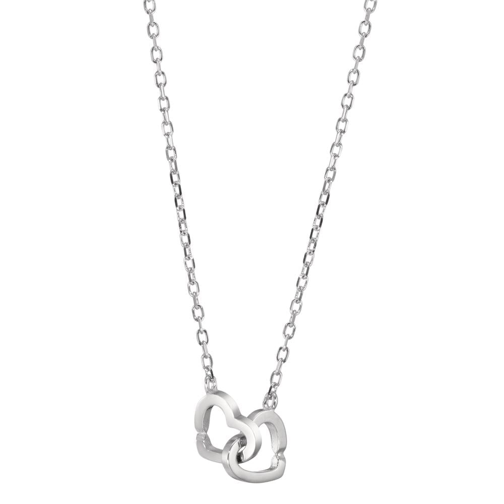 Collier Argent Rhodié Coeur 40-45 cm