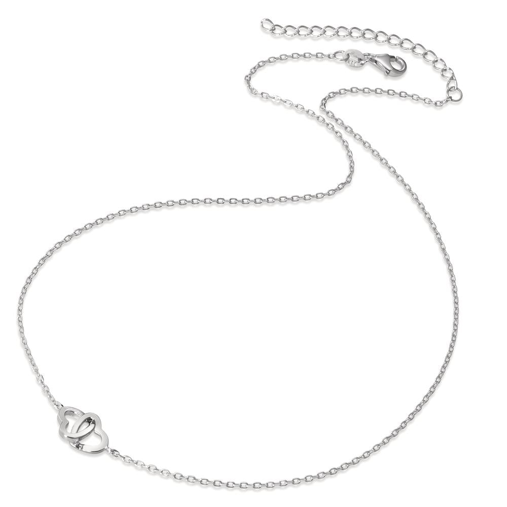 Collier Argent Rhodié Coeur 40-45 cm