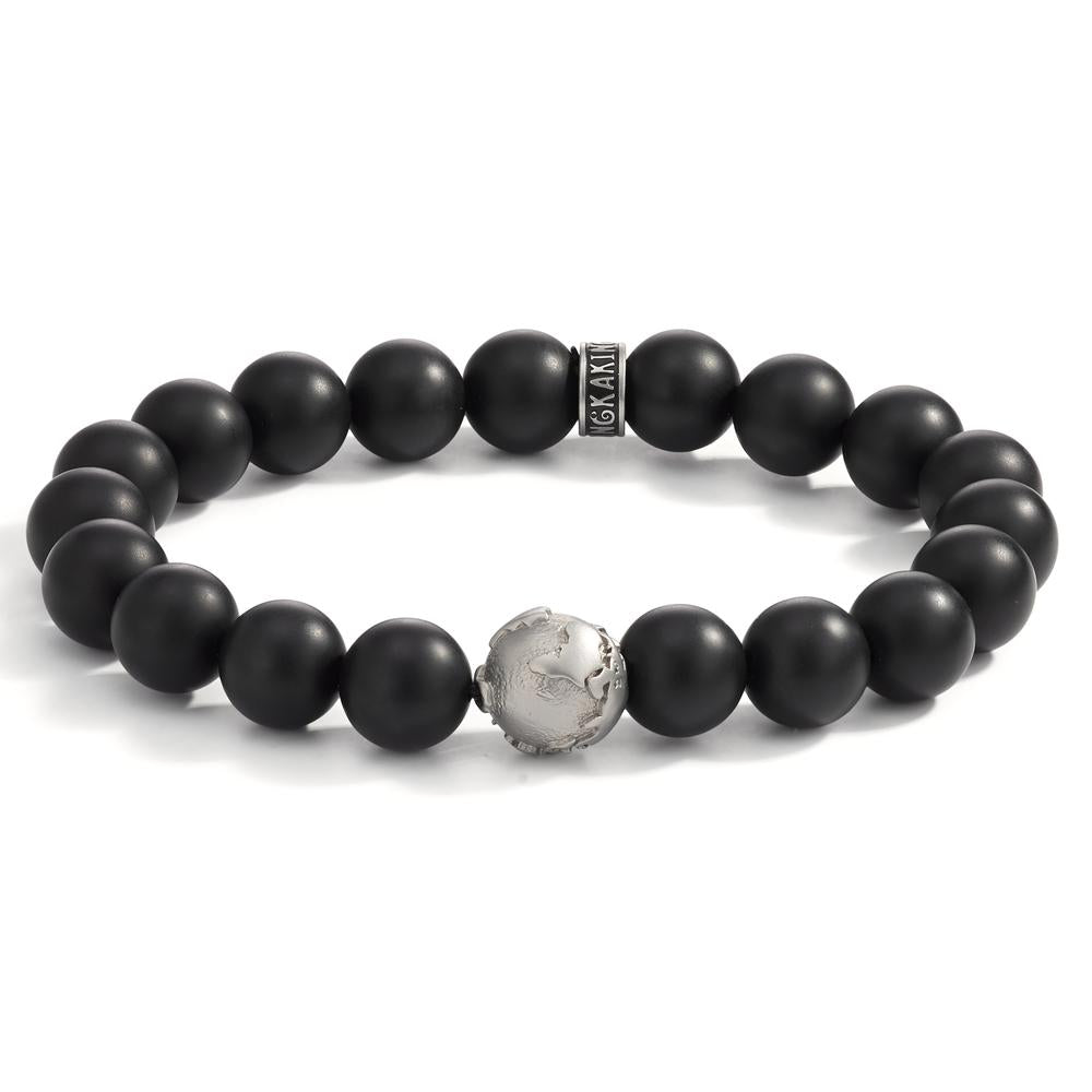 Bracelet Acier inoxydable Onyx Globe 22 cm