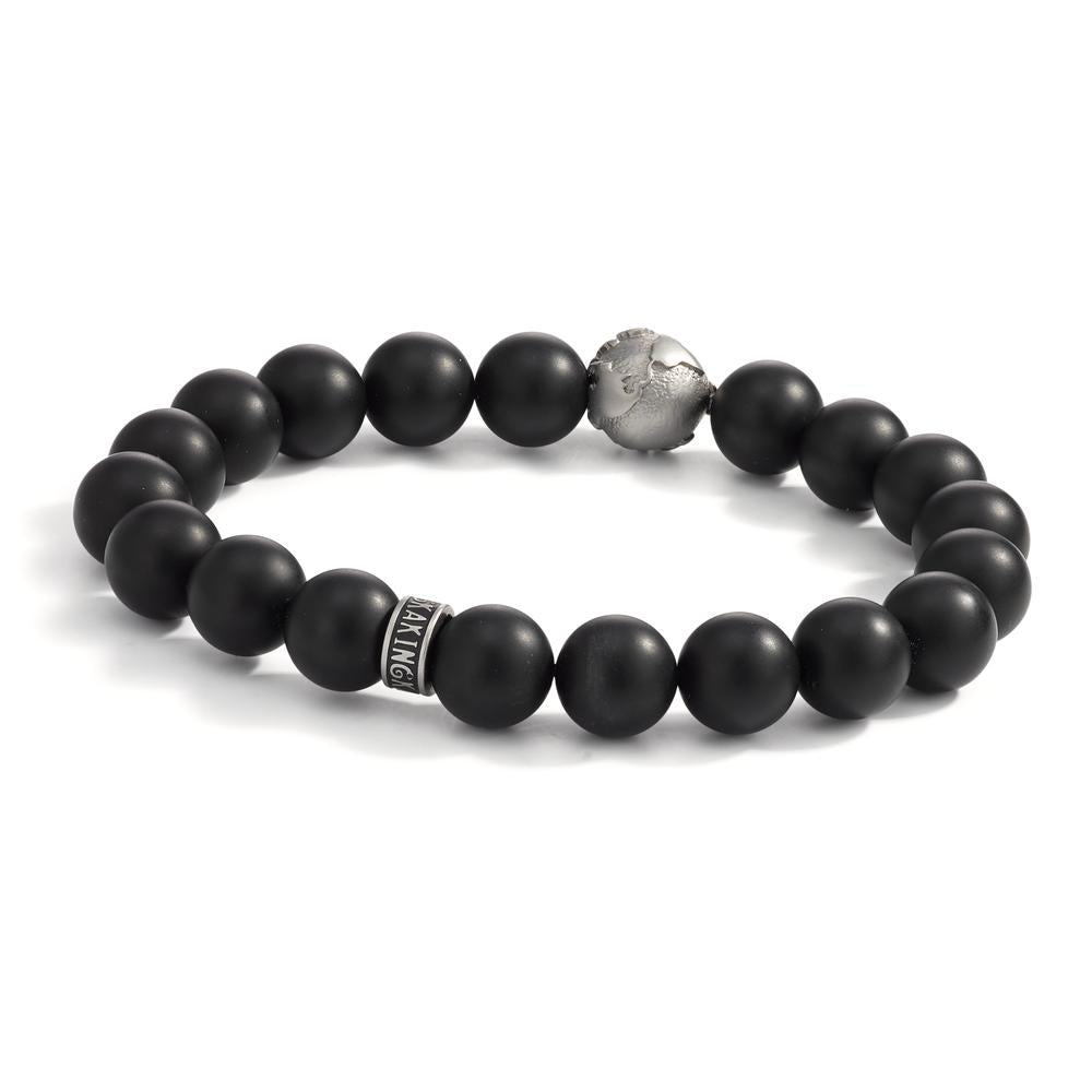 Bracelet Acier inoxydable Onyx Globe 22 cm