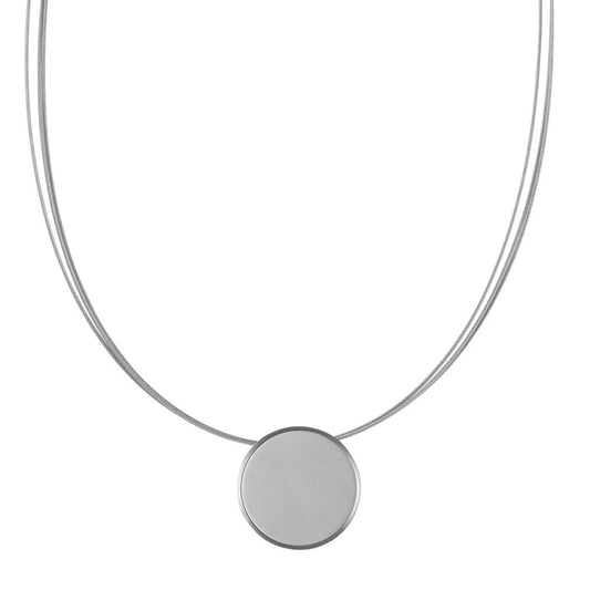 Collier Acier inoxydable gris PVD 42 cm Ø15 mm