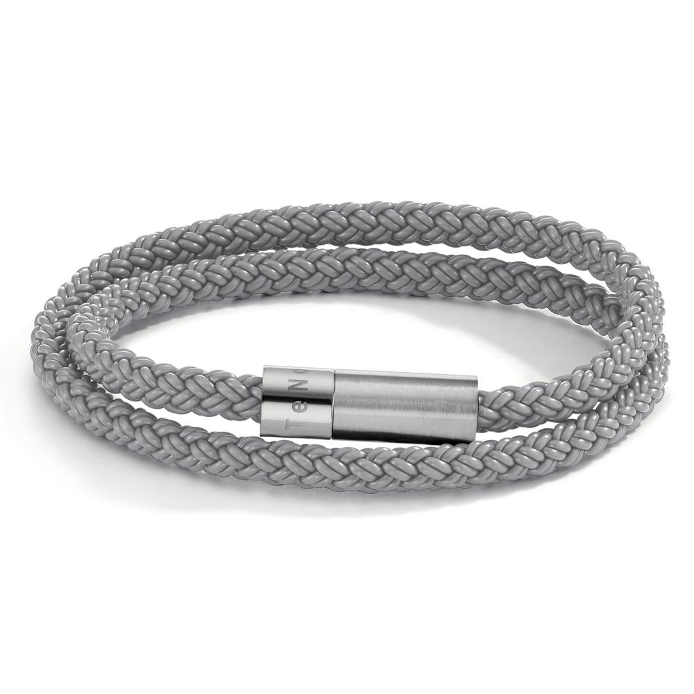 Bracelet Acier inoxydable, Caoutchouc 21 cm