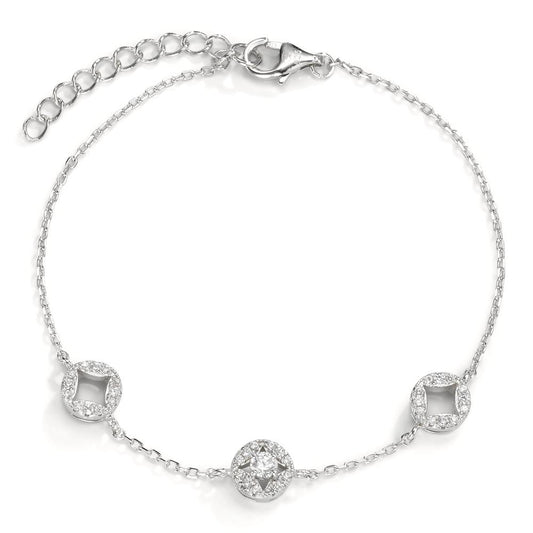 Bracciale Argento Zirconia rodiato 17-20 cm