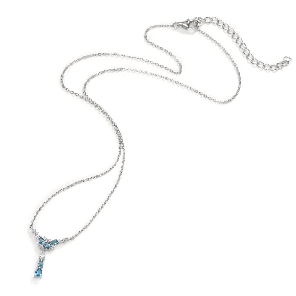 Collana Argento Zirconia rodiato 40-45 cm