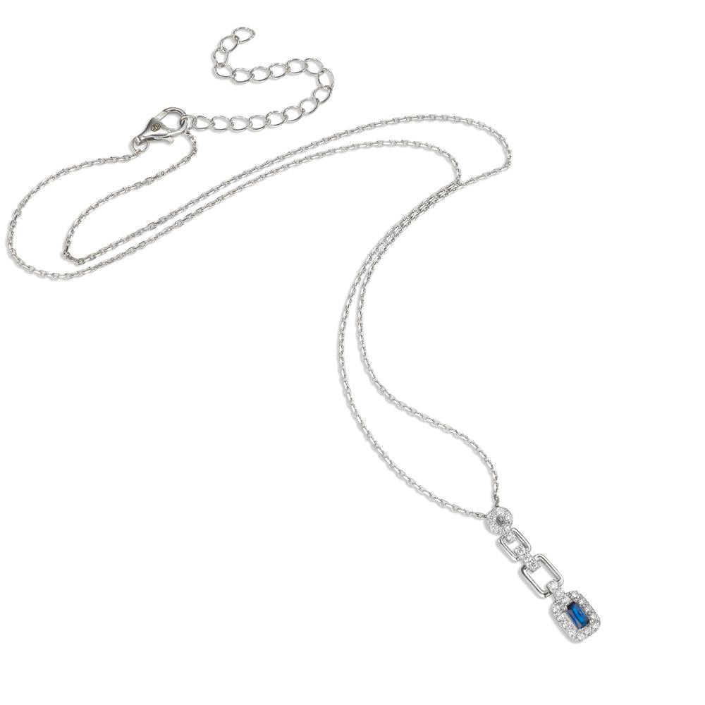 Collana Argento Zirconia rodiato 39-44 cm