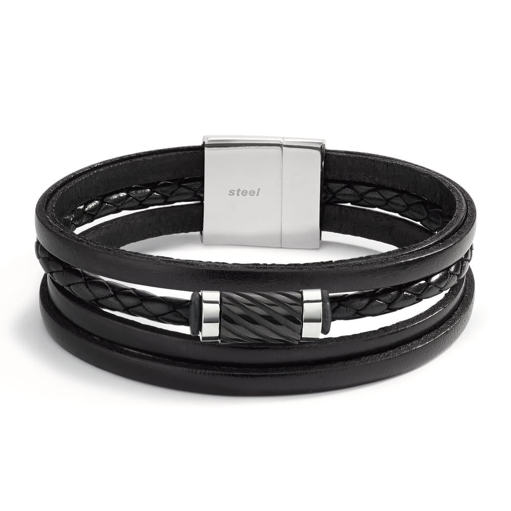 Bracciale Pelle, Acciaio inossidabile 21 cm