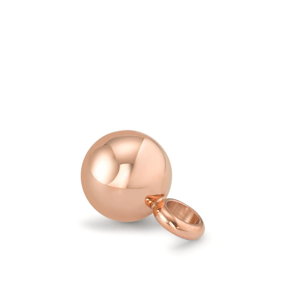 Charm-Anhänger Bola Roségold aus Edelstahl glänzend Ø8 mm