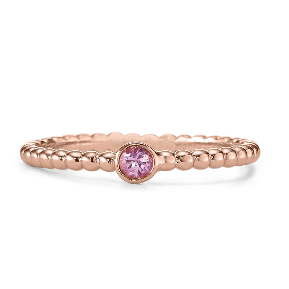 Solitär Ring 750/18 K Rotgold Saphir pink