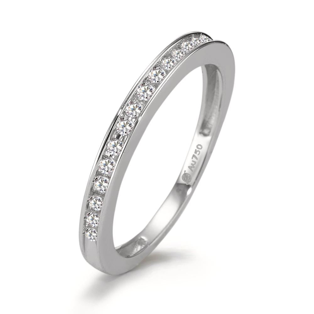 Anelli di memoria Oro bianco 750/18 carati Diamante 0.15 ct, 15 pietra, w-si