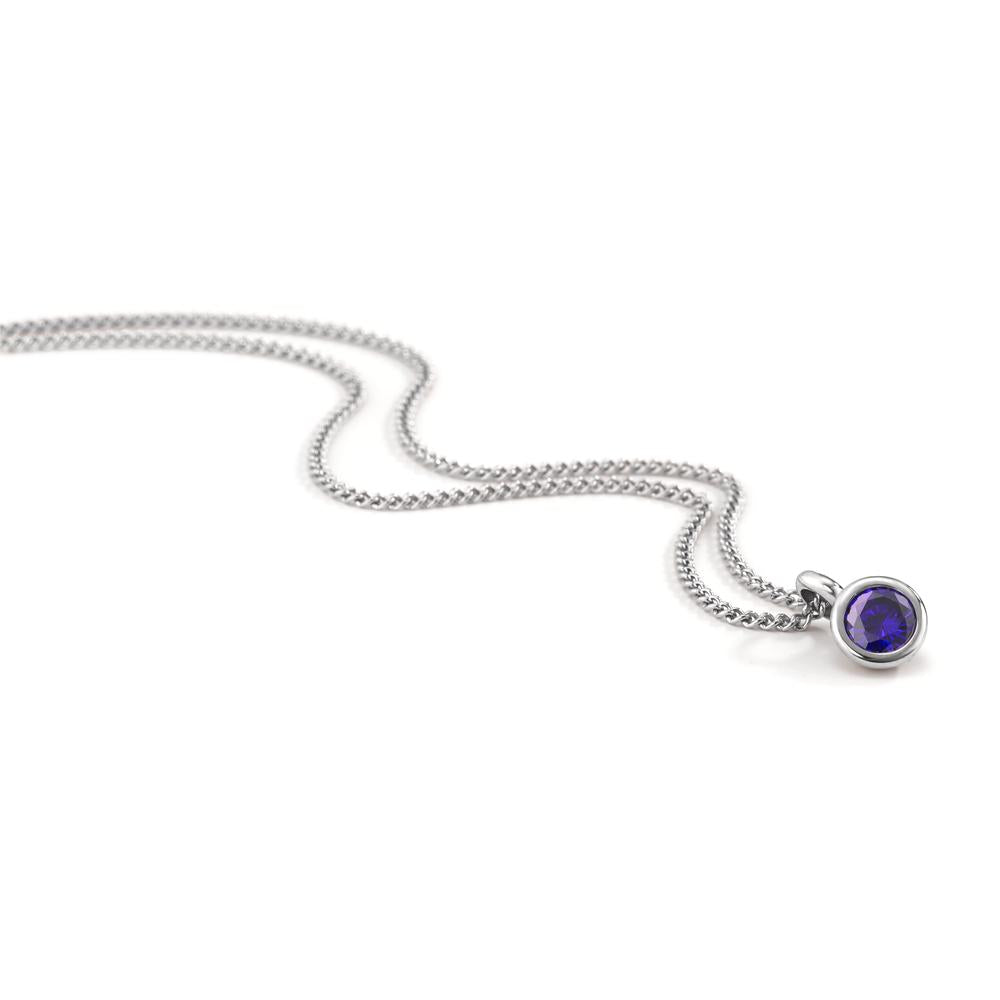 Halskette Joy Edelstahl mit Purple Rose Zirkonia