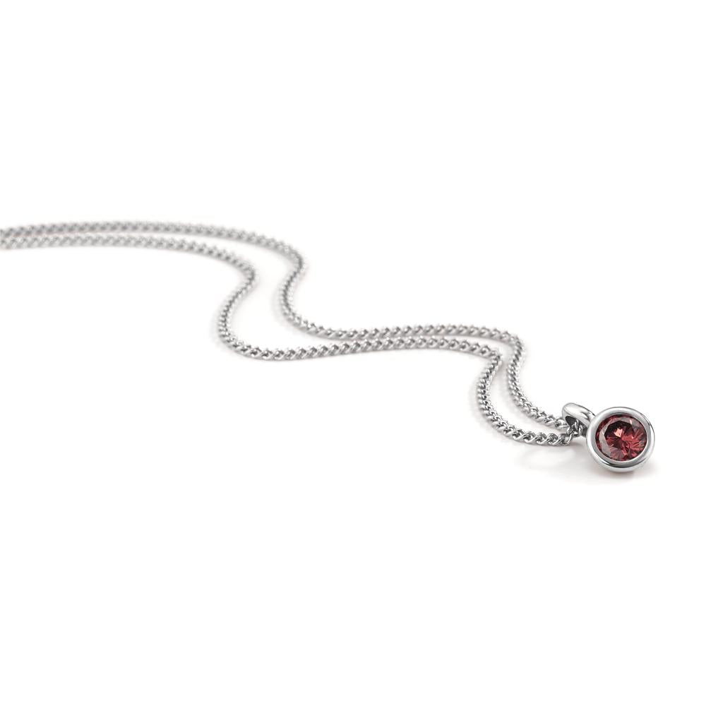 Halskette Joy Edelstahl mit Scarlet Red Zirkonia