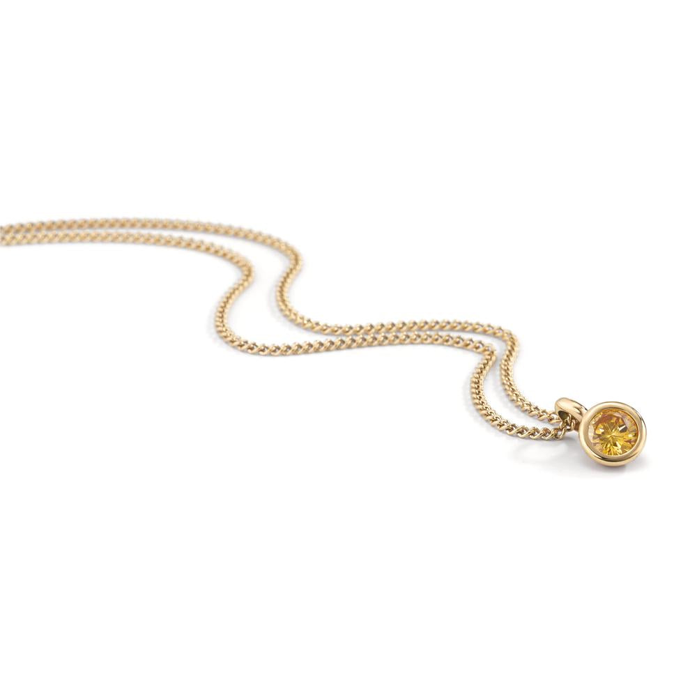 Halskette Joy Gold aus Edelstahl mit Imperial Yellow Zirkonia