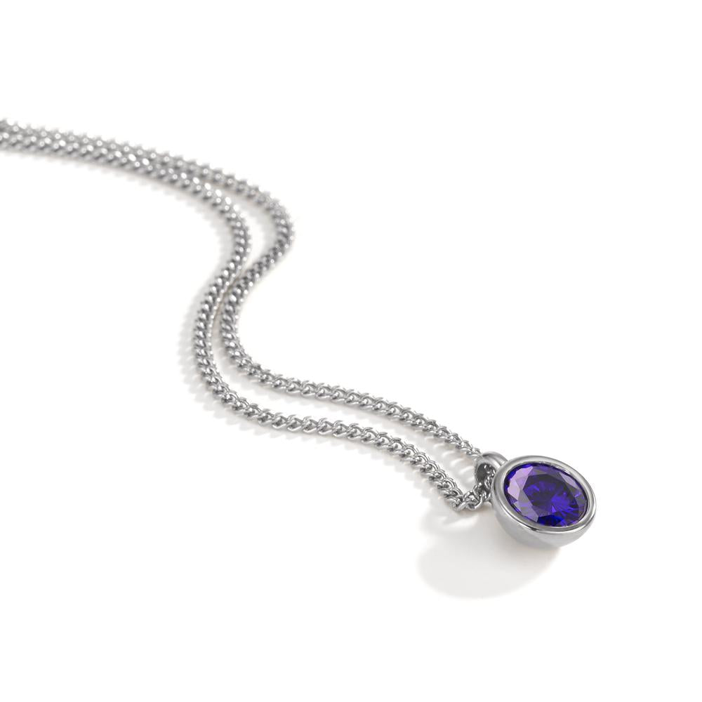 Halskette Joy Edelstahl mit Purple Rose Zirkonia