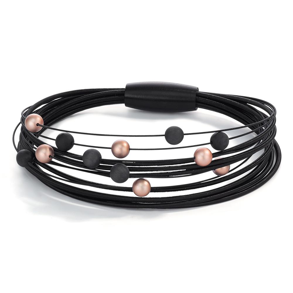 Bracelet Acier inoxydable, Aluminium noir PVD 19 cm