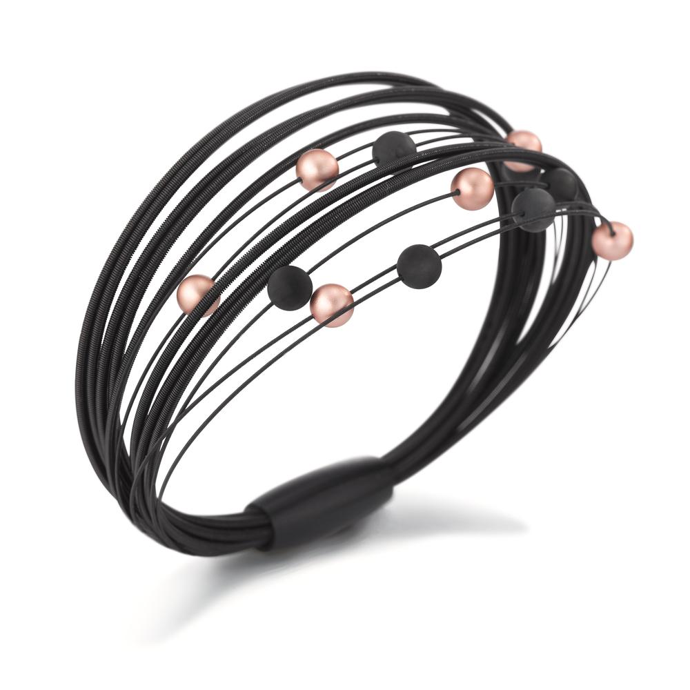 Bracelet Acier inoxydable, Aluminium noir PVD 19 cm