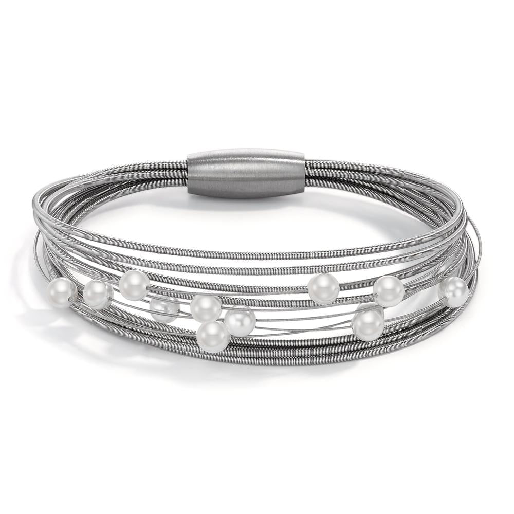 Bracelet Acier inoxydable perle de culture 17 cm