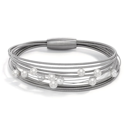 Bracelet Acier inoxydable perle de culture 19 cm