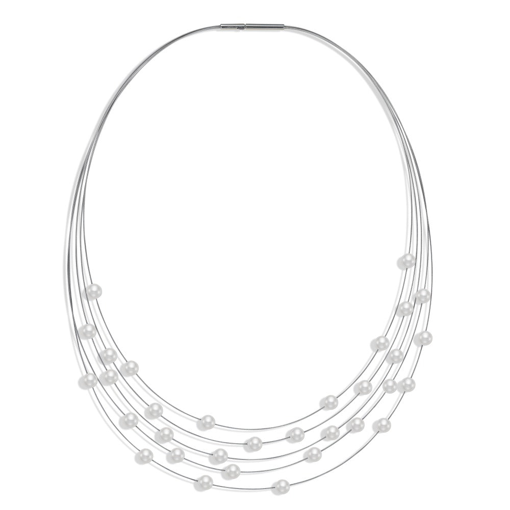 Collier Acier inoxydable perle de culture 45 cm