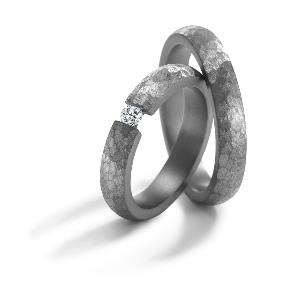 Partnerring 999 Tantal Diamant 0.10 ct, w-si