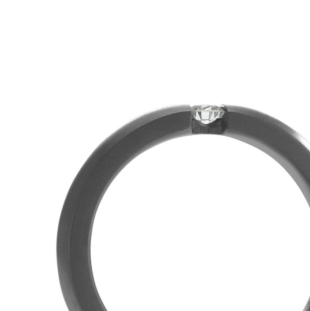 Partnerring 999 Tantal Diamant 0.10 ct, w-si