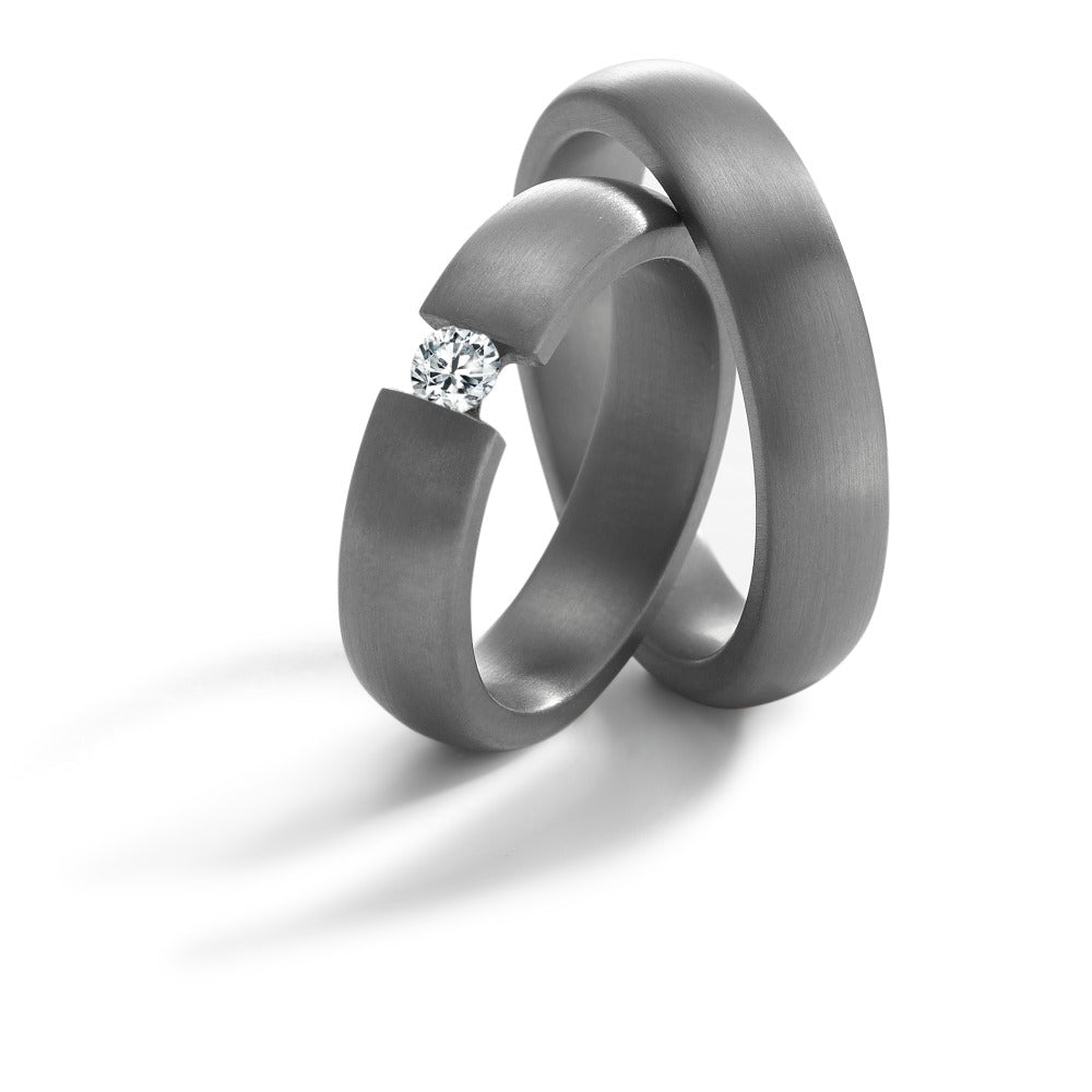 Anello del partner 999 Tantalio Diamante 0.15 ct, w-si