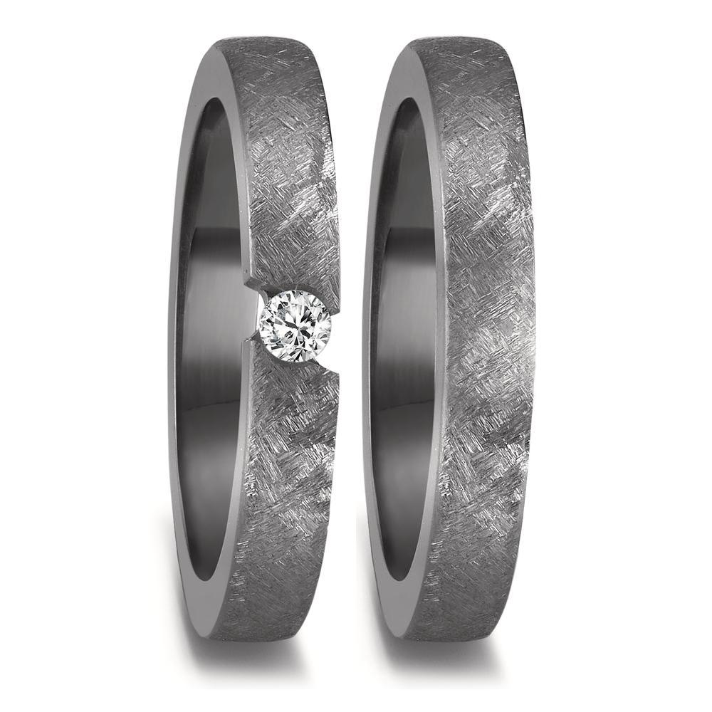 Partnerring 999 Tantal Diamant 0.05 ct, w-si