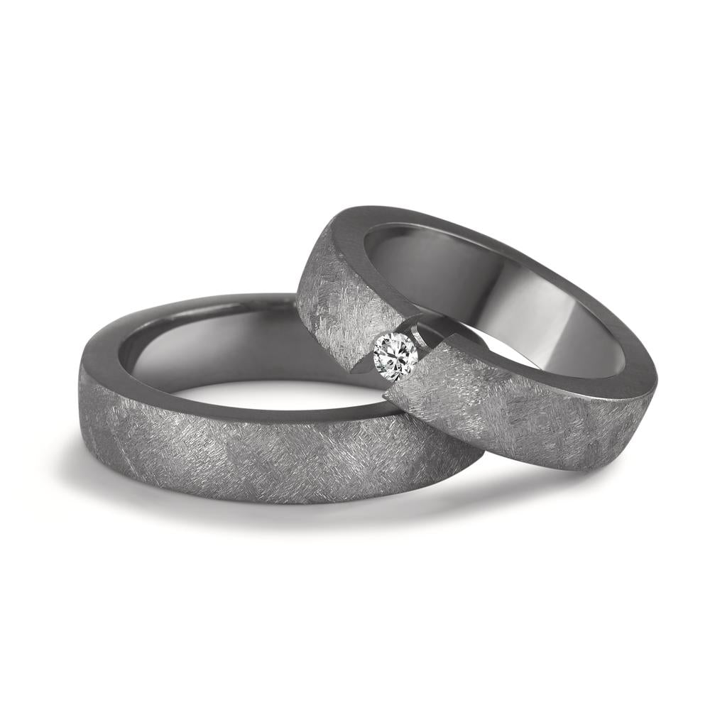 Partnerring 999 Tantal Diamant 0.08 ct, w-si