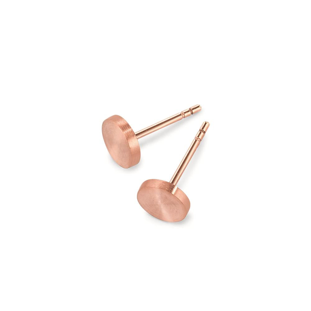 Clous d'oreilles Acier inoxydable rosé PVD Ø7 mm