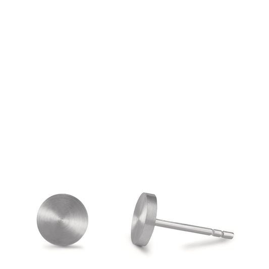 Clous d'oreilles Acier inoxydable gris PVD Ø7 mm