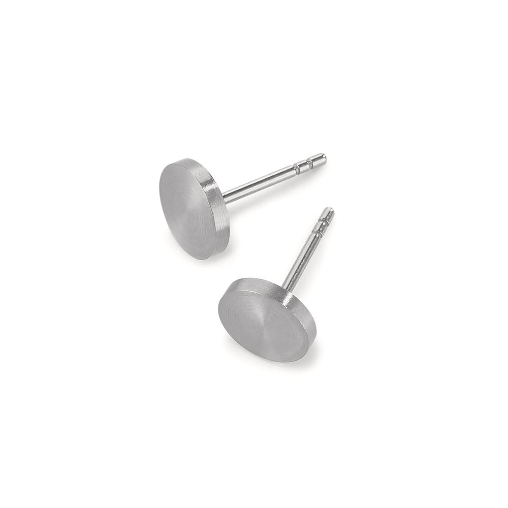 Ohrstecker Pura Silver aus Edelstahl mit Comfort-Steckverschluss, Ø8mm