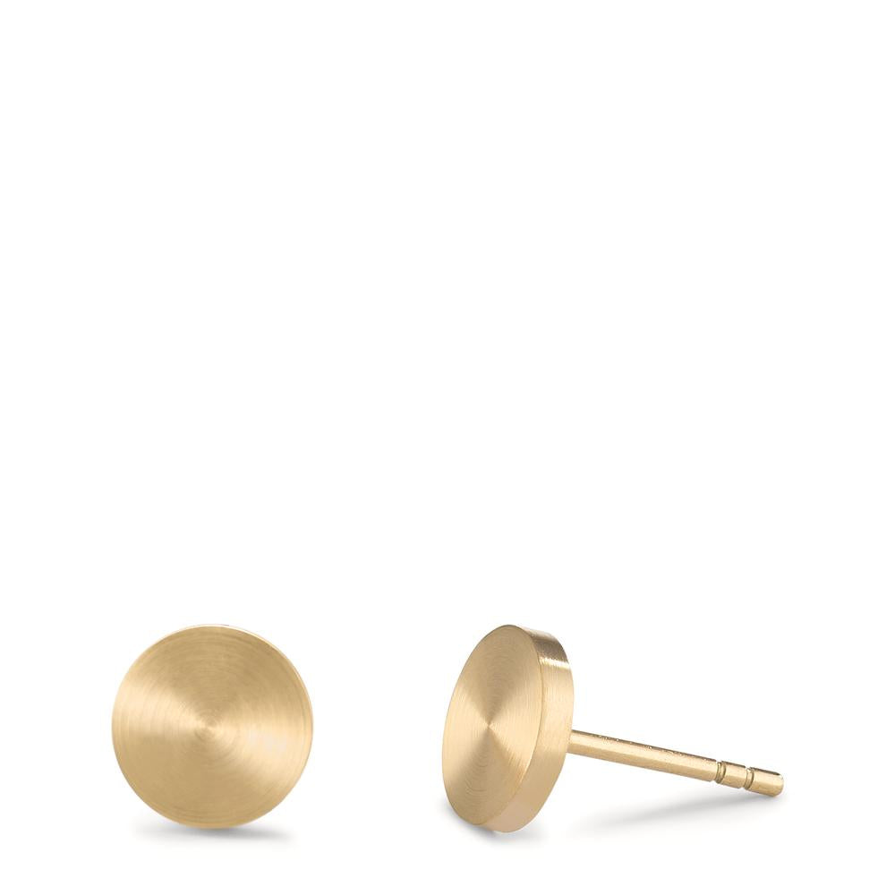 Ohrstecker Pura Gold aus Edelstahl mit Comfort-Steckverschluss, Ø8mm