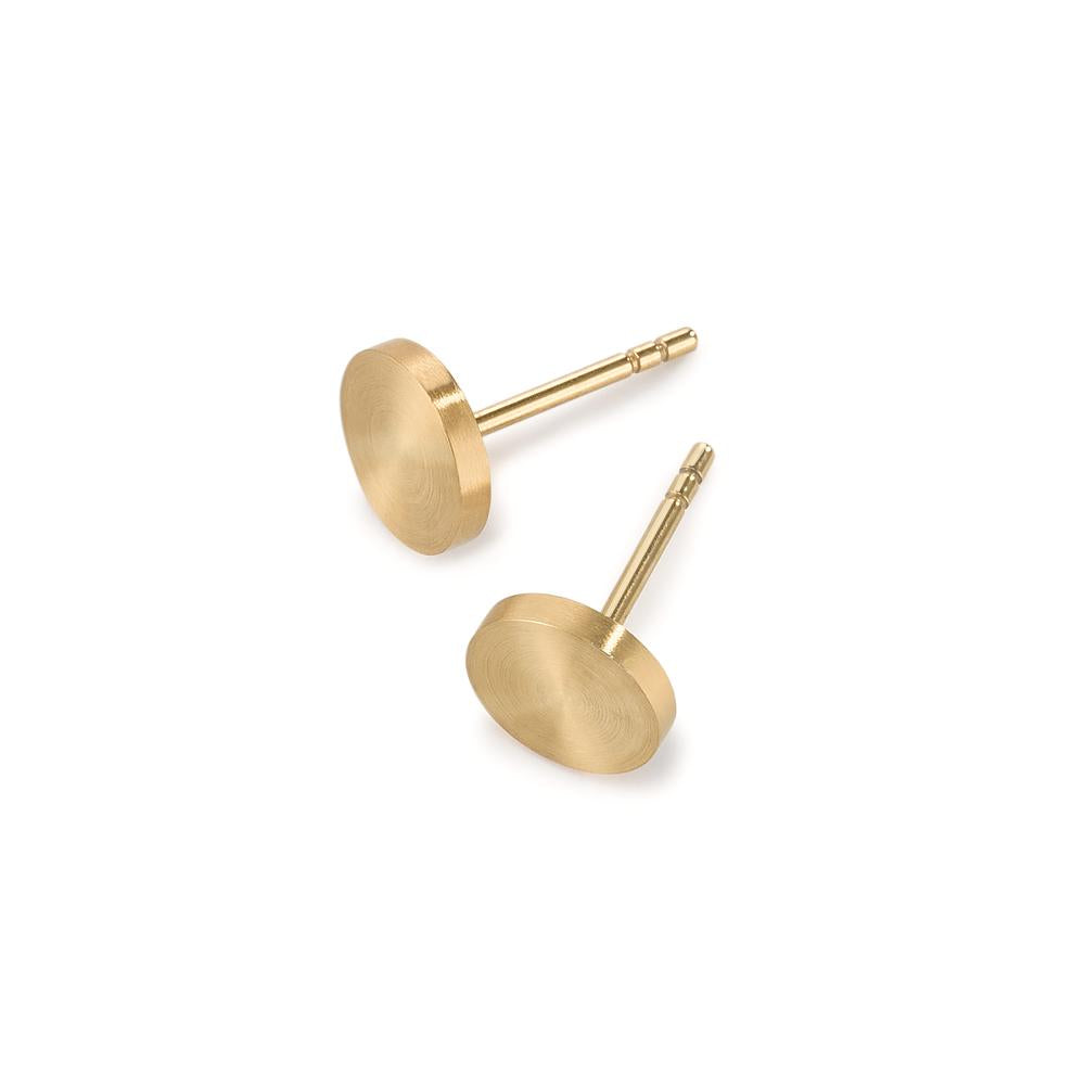 Ohrstecker Pura Gold aus Edelstahl mit Comfort-Steckverschluss, Ø8mm