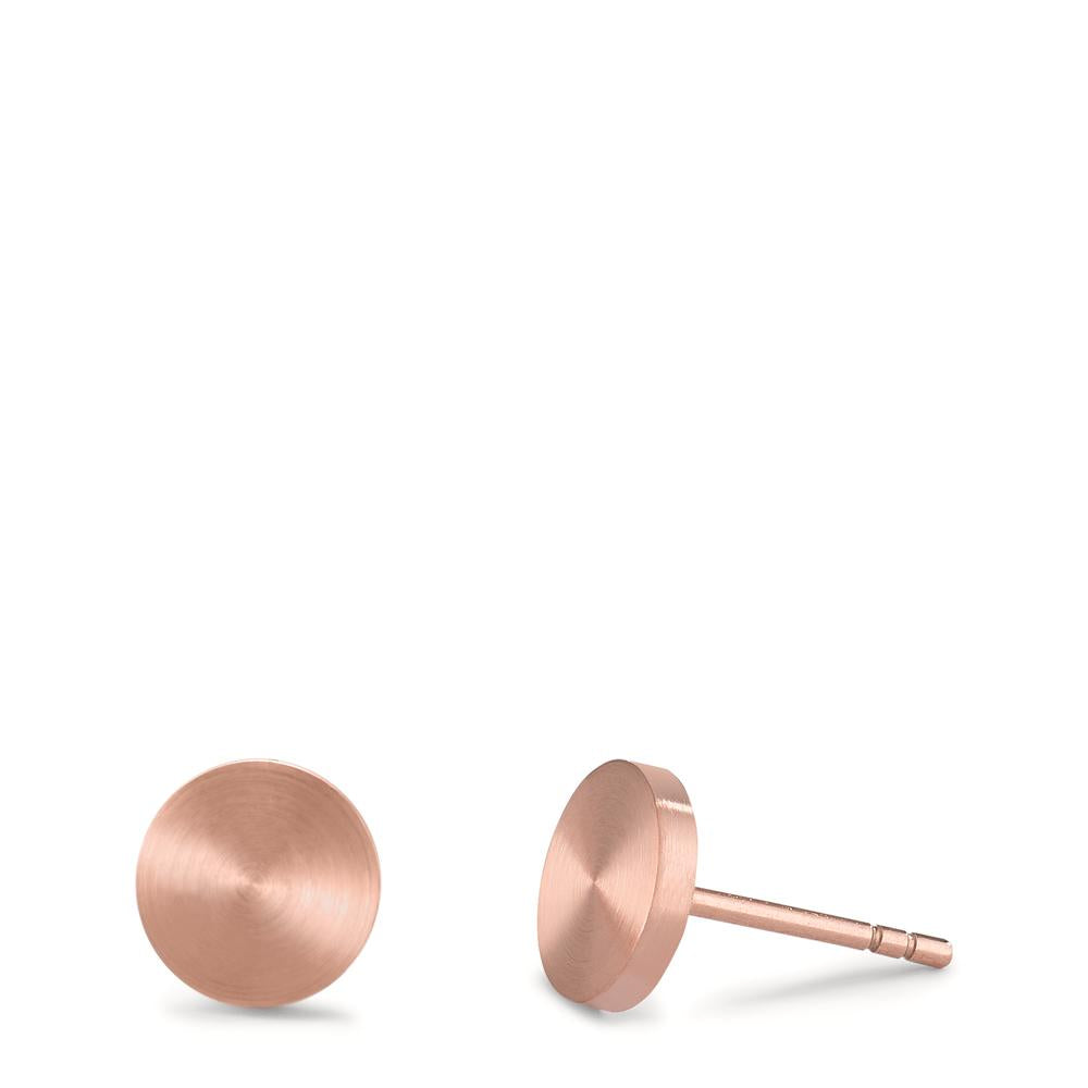 Clous d'oreilles Acier inoxydable rosé PVD Ø8 mm