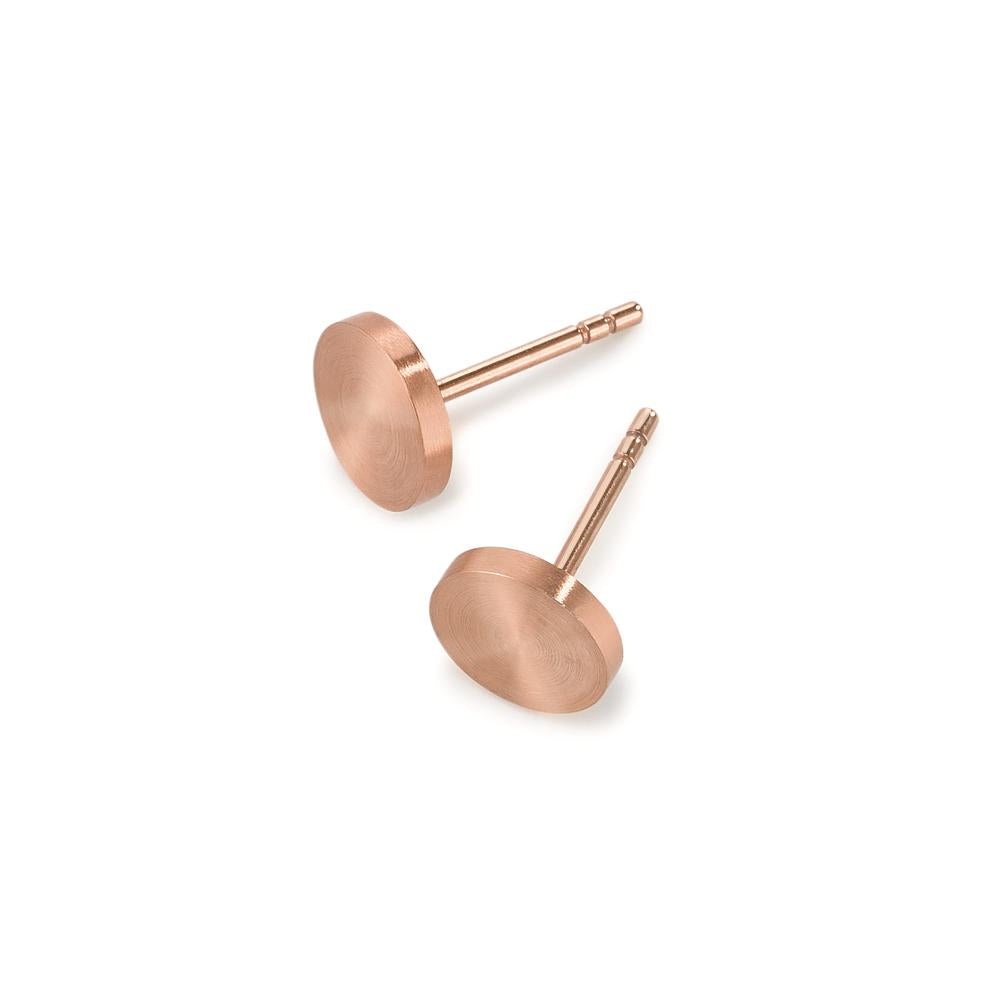 Clous d'oreilles Acier inoxydable rosé PVD Ø8 mm