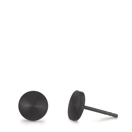 Clous d'oreilles Acier inoxydable noir PVD Ø8 mm