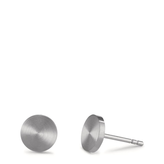 Clous d'oreilles Acier inoxydable gris PVD Ø8 mm