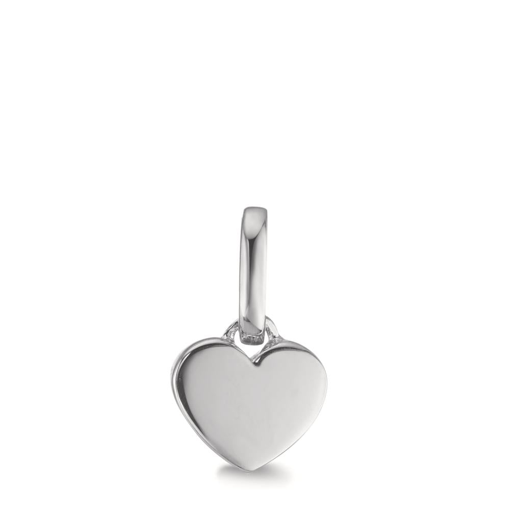 Pendentif Argent Rhodié Coeur Ø7.5 mm