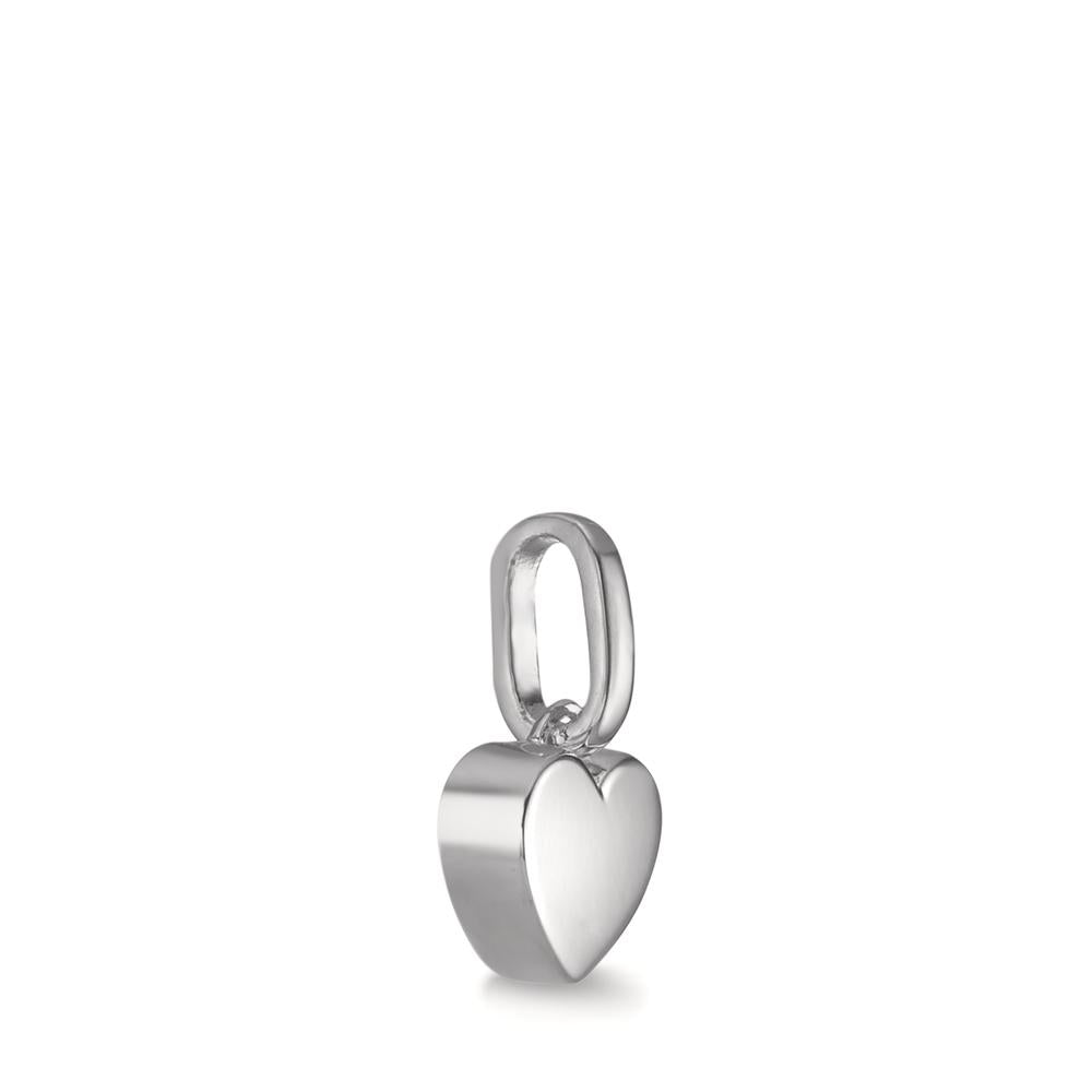 Pendentif Argent Rhodié Coeur Ø7.5 mm