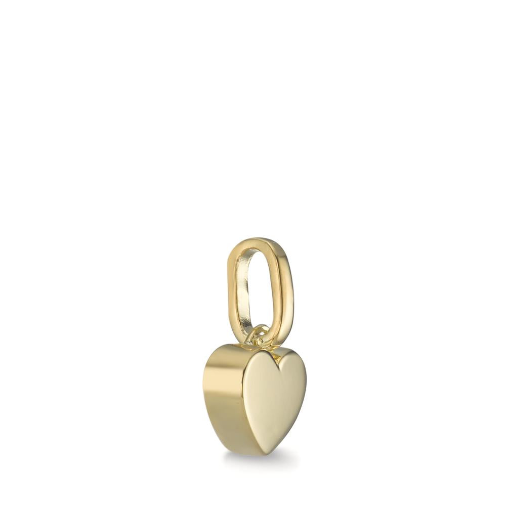 Pendentif Argent jaune Plaqué or Coeur Ø7.5 mm