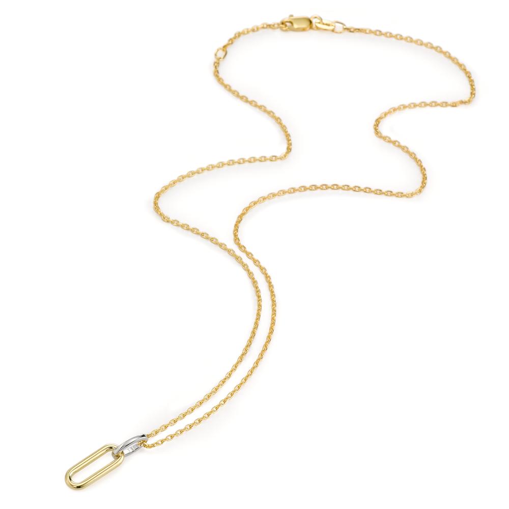 Chaînette avec pendentif Argent jaune Bicolore 40-42 cm