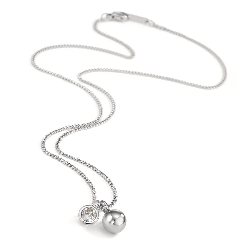 Collana Acciaio inossidabile Zirconia 45 cm Ø8 mm