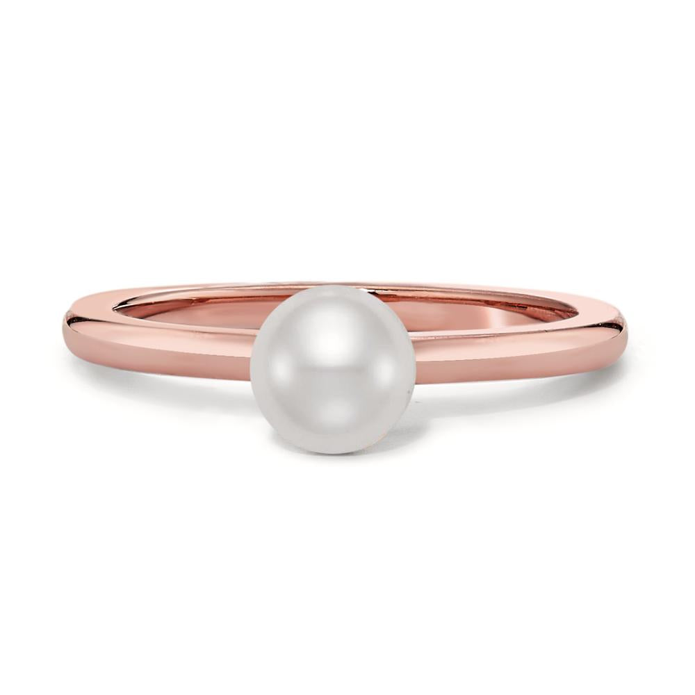 Fingerring Edelstahl rosé IP beschichtet Muschelperle