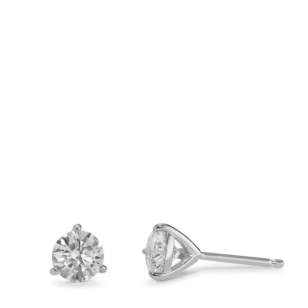 Clous d'oreilles Argent Rhodié Ø6.5 mm