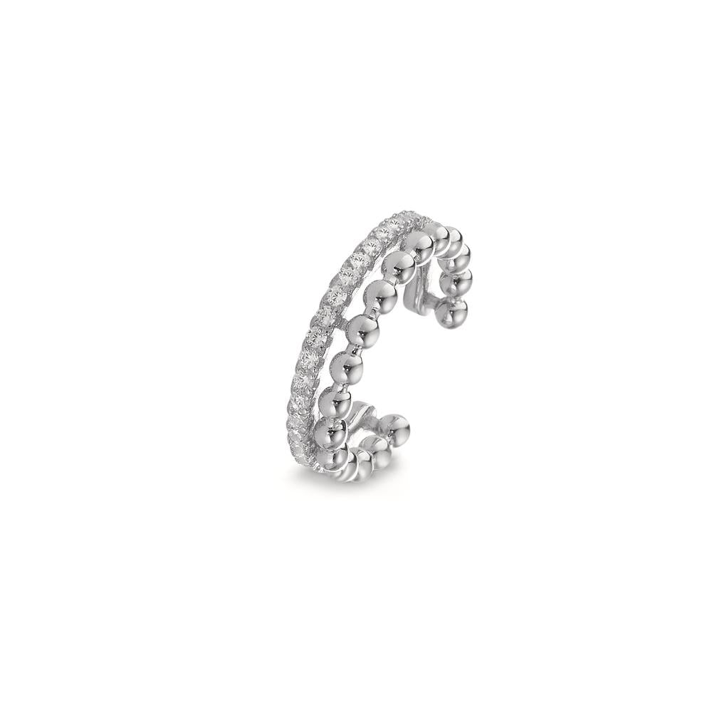 Ear cuff Argent Zircone Rhodié Ø14 mm