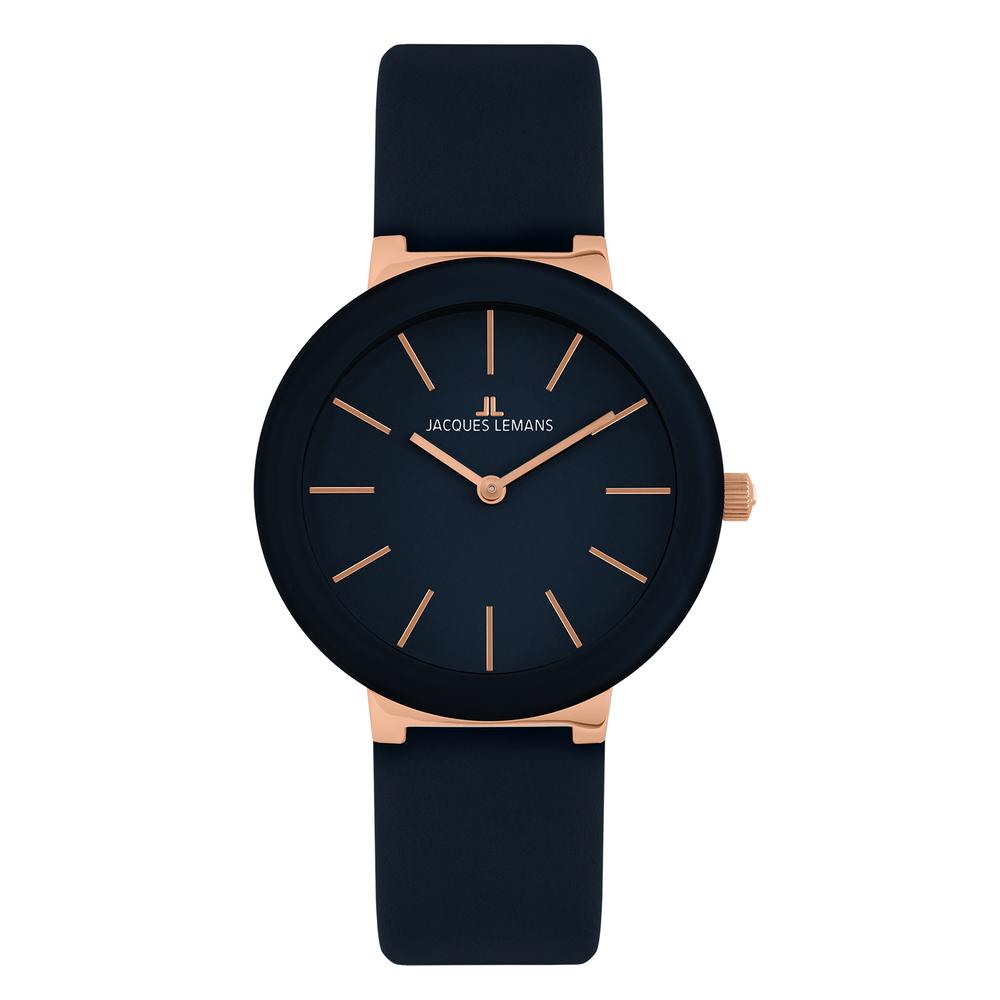 Montre Acier inoxydable, Cuir rosé PVD Ø34 mm