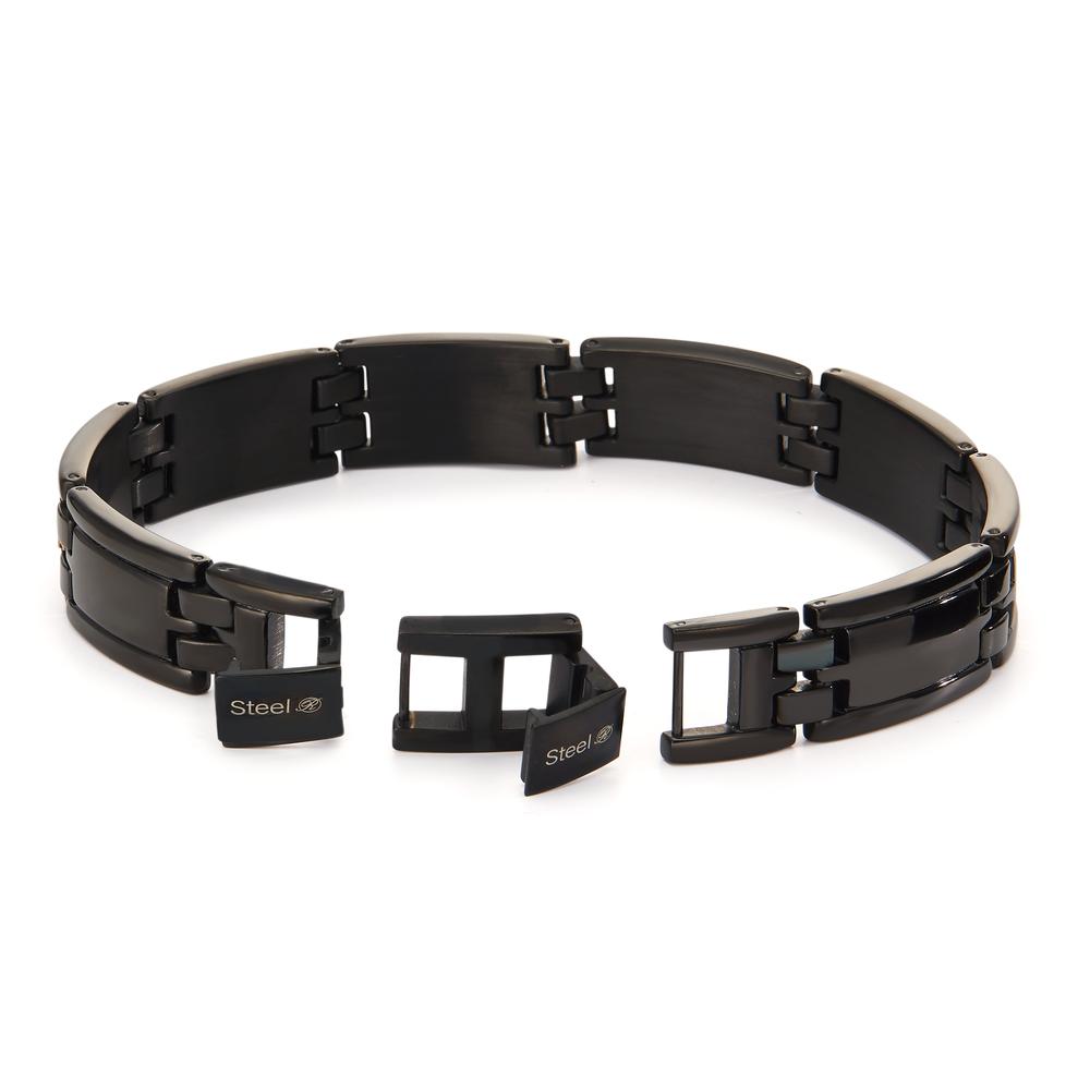 Bracciale Acciaio inossidabile, Carbonio nero rivestimento IP 20-21.5 cm